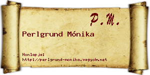 Perlgrund Mónika névjegykártya